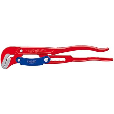 S-shaped pipe wrench with quick setting - red powder-coated type 83 60
